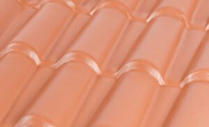 imagem de uma telha de PVC cor terracota