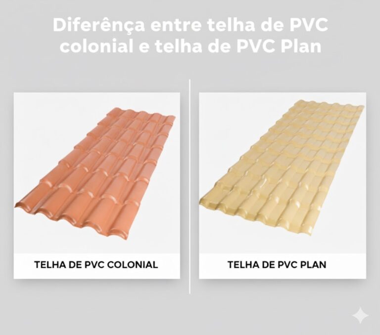 Qual é a diferença entre a telha de PVC colonial e a telha de PVC Plan?
