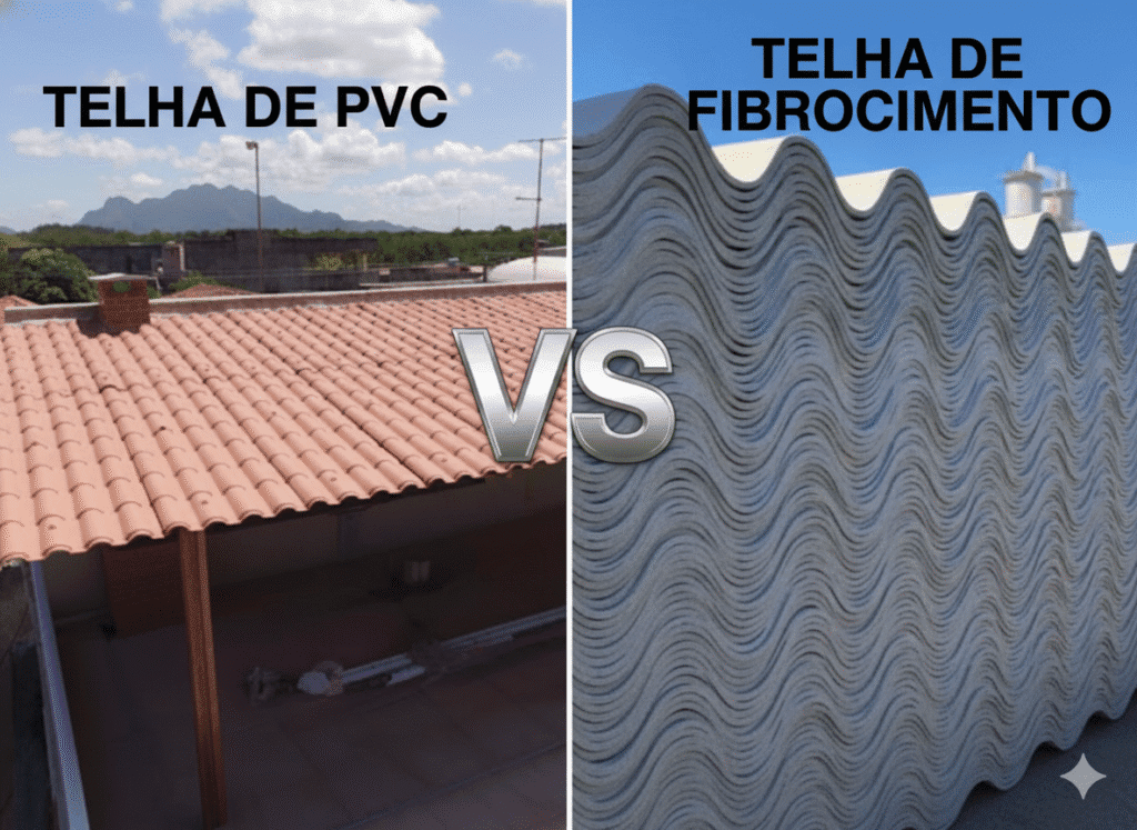 Uso de telha de PVC e fibrocimento